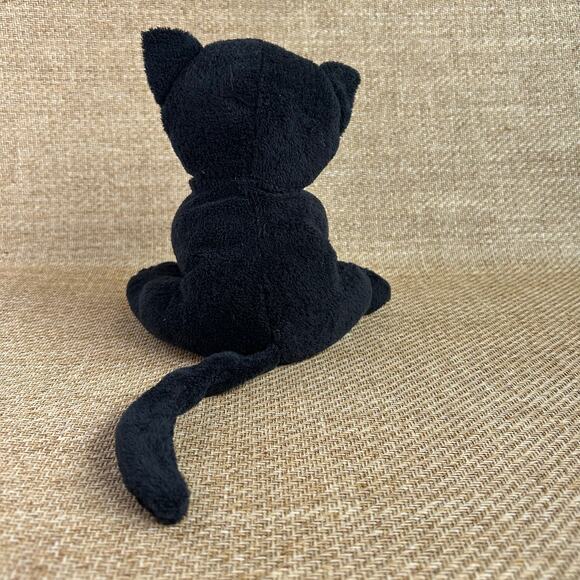 Ty Pluffies “Trickery” Black & Orange Cat – 2008, 8" - Picture 5 of 7